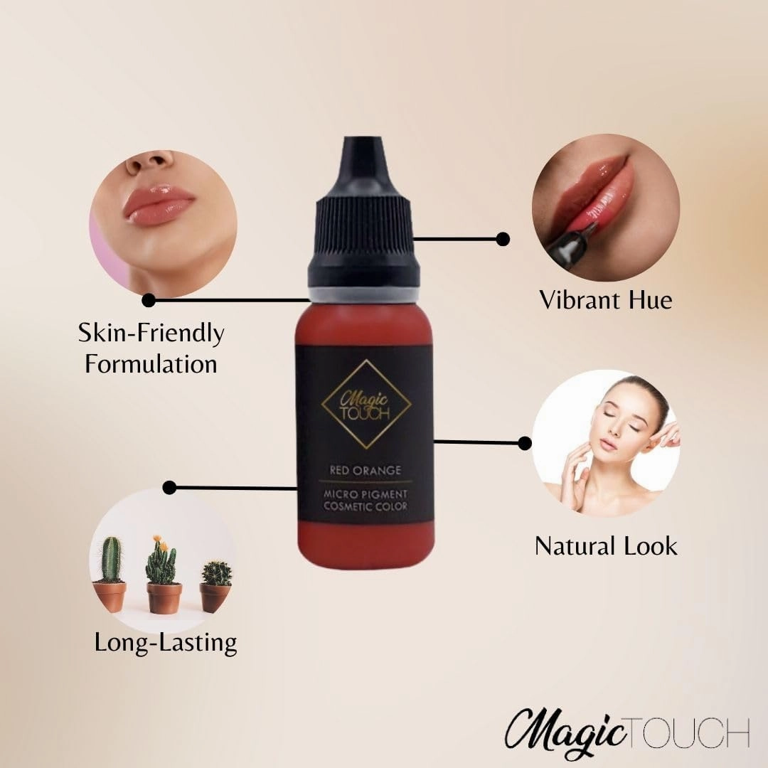MAGIC TOUCH Pigment Cosmetic Lips Color Ink (Red Orange)