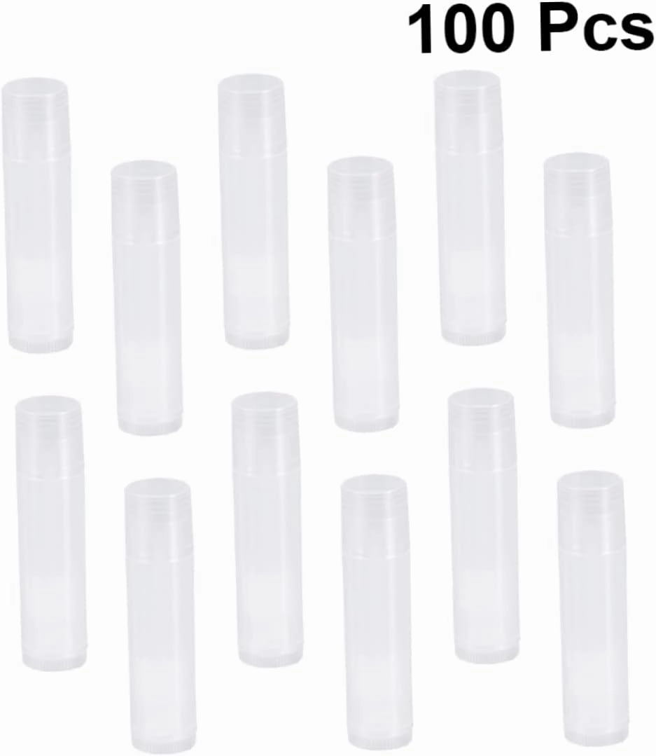 Make Your Own Lip Balms 100pcs Bulk Empty Tubes with Push Wheel Mechanism