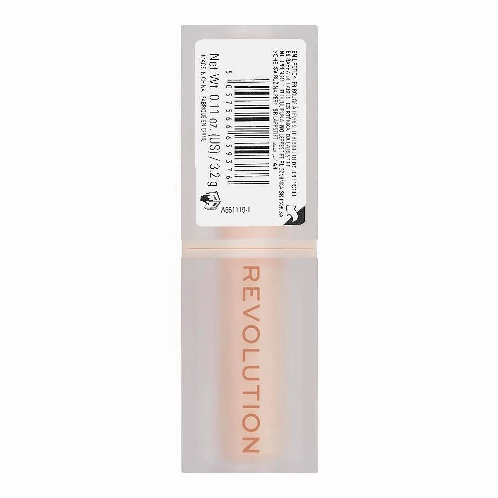 Makeup Revolution Lip Allure Satin Lipstick, 3.2g, Queen Pink