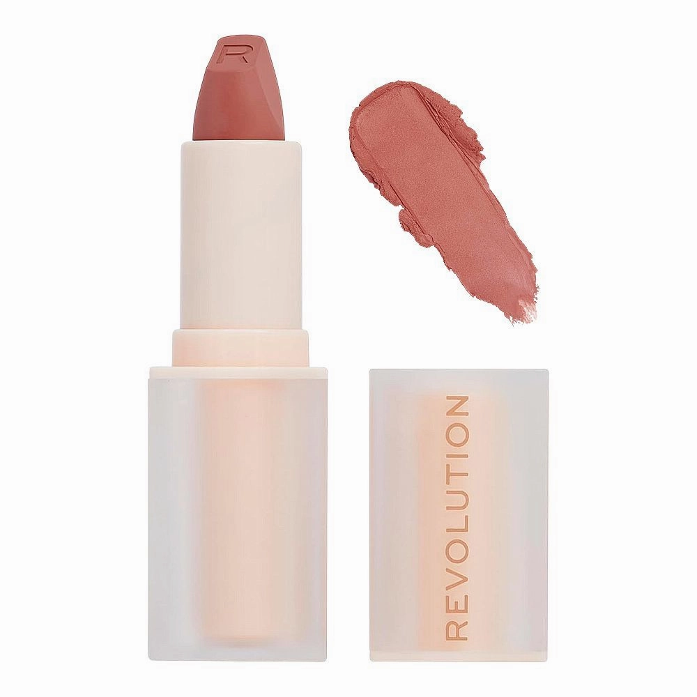 Makeup Revolution Lip Allure Satin Lipstick, 3.2g, Wifey Dusky Pink