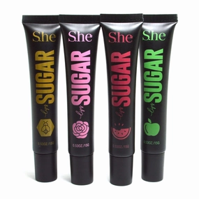 Makeup S.he 4 Flavors of Natural Sugar My Lips Lip Scrub Exfoliator Moisturizing Vitamin E LS480   Free Zipper Bag