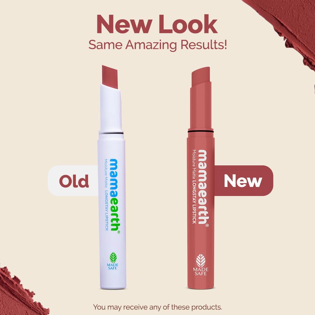 Mamaearth Moisture Matte Lipstick (01 - Carnation Nude) | Infused with Vitamin E | 12-Hour Long Stay & 8-Hour Moisture Lock | Cruelty-Free & Smudge-Proof | 0.07 Oz/2g