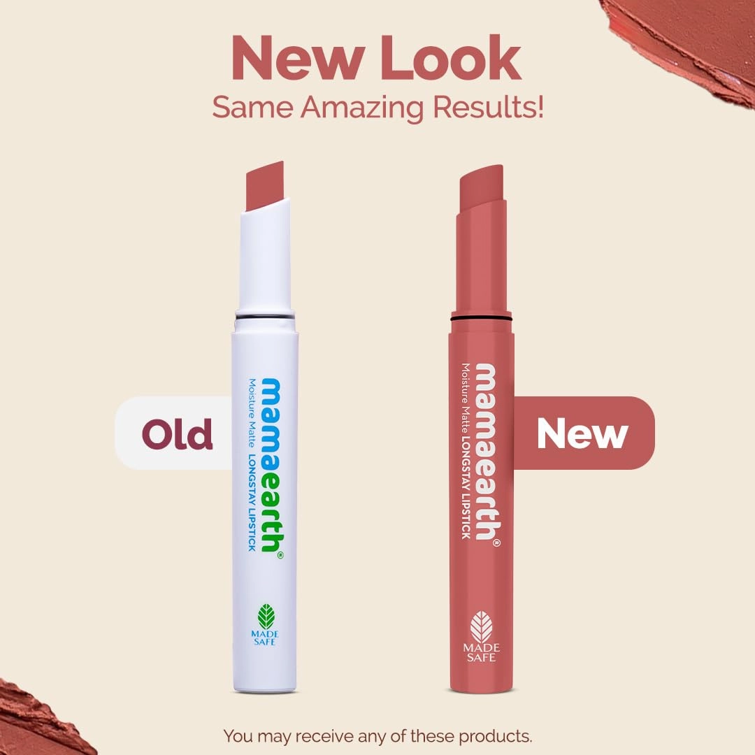 Mamaearth Moisture Matte Lipstick (05 - Bubblegum Nude)| Infused with Vitamin E | 12-Hour Long Stay & 8-Hour Moisture Lock | Cruelty-Free & Smudge-Proof | 0.07 Oz/2g