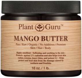 Mango Body Butter 16 oz. 100% Pure Raw Fresh Natural Cold Pressed. Skin Body and Hair Growth, DIY Creams, Balms, Lotions, Soaps.
