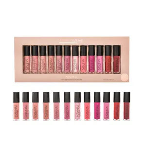 Manna Kadar Pucker Up Deluxe Liplocked Priming Gloss Stains, Multi-Colored, 12 Count