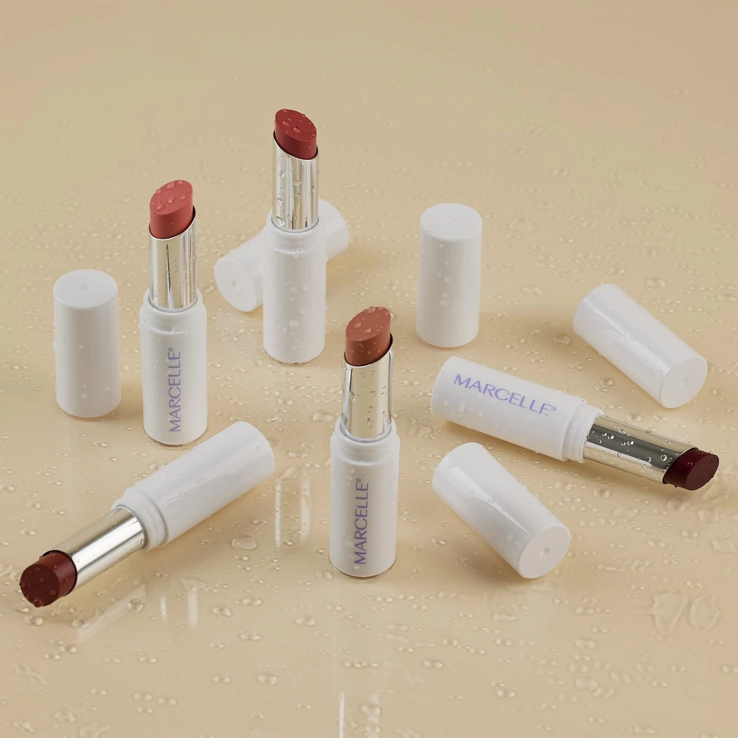 Marcelle Lip Loving Colour & Caring Oil-in-Stick, Laughing Coral, Vegan, Cruelty-Free, Clean, Paraben-Free, Fragrance-Free, Hypoallergenic, 3g