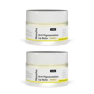 Masofta Anti Pigmentation Lip Balm with Kojic Acid, Alpha Arbutin & Shea Butter for Smooth, Crack Free & Clear Lips, SPF 30 PA  , For Men & Women, (Pack of 15GMS X 2)
