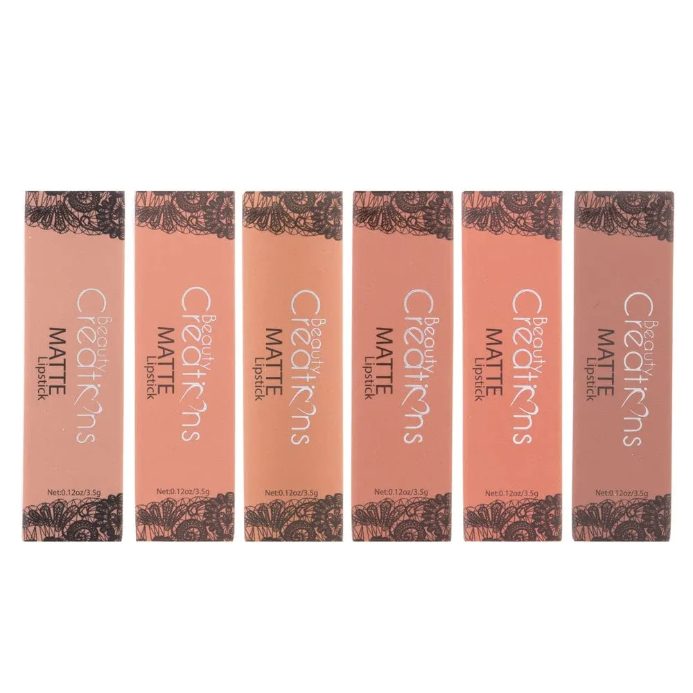 Matte Lipsticks By Beauty Creations Cosmetics (BARE LIPSTICK SET)