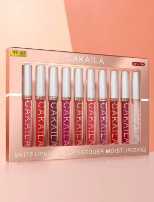 Matte Liquid Lipstick Set, Long-Lasting Waterproof, 10 Pieces