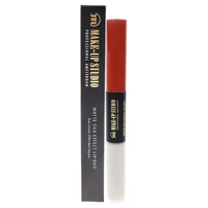 Matte Silk Effect Lip Duo - Charming Coral for Women - 2 x 0.1 oz Lipstick