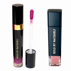 Matte Liquid Lipstick & Lip Gloss Set, 2 Long Lasting Colors, Cruelty Free (Silky Becca   Glamour Gyal, 2)