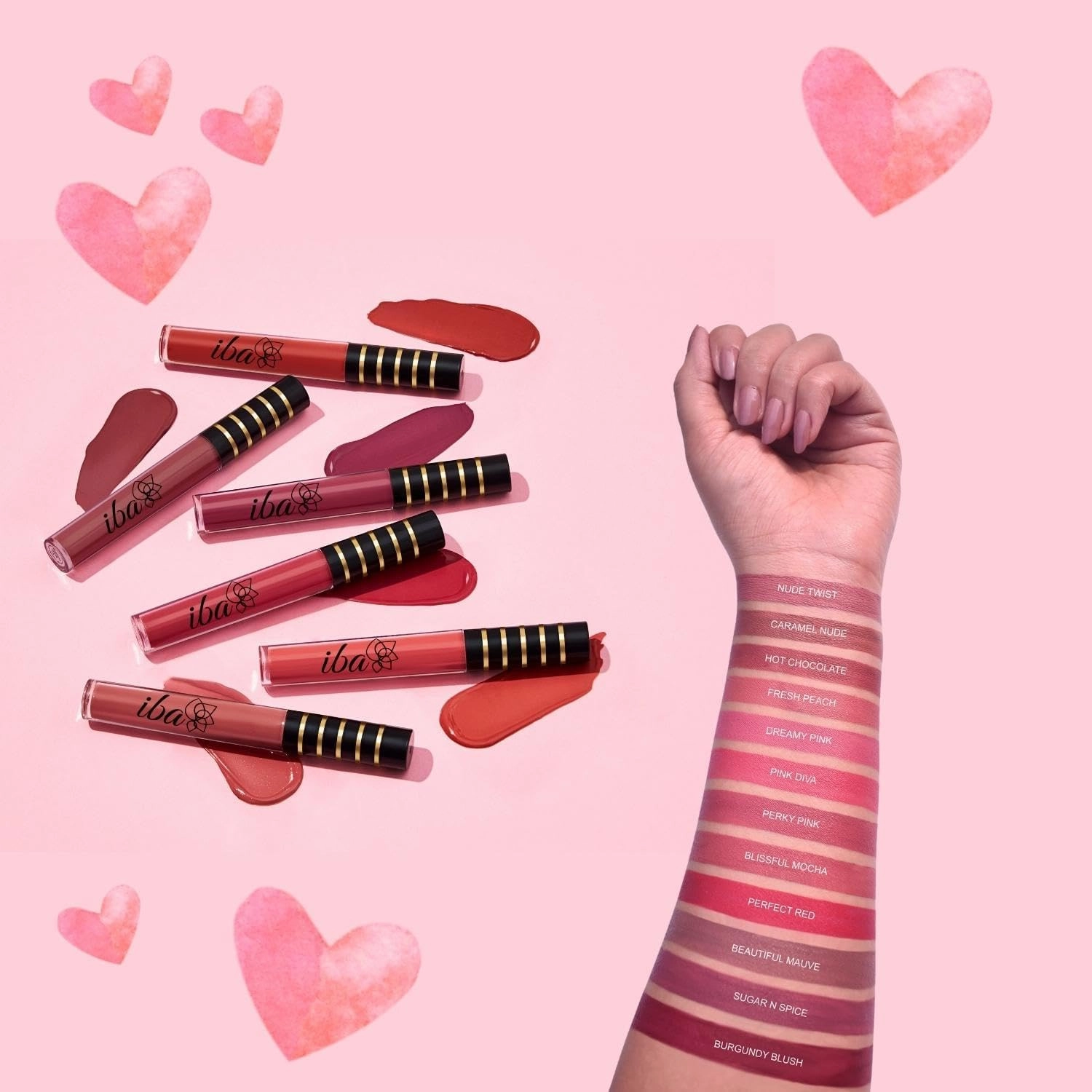 Matte Liquid Lipstick- Fresh Peach | Infused with Vitamin E & Almond Oil | Transfer Proof & Long Lasting | Waterproof & Smudge Proof (Burgundy Blush, 2.6ML)