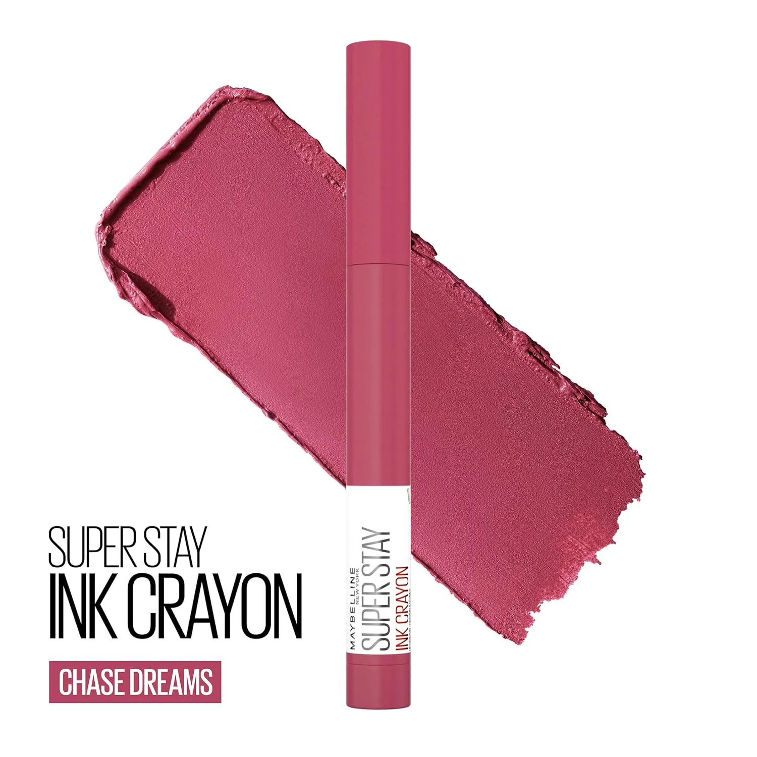 Maybelline New York Maybelline Super Stay Ink Crayon Matte Longwear Lipstick Makeup, Chase Dreams, 0.04 Ounce ., 150 Chase Dreams, 0.04 ounces (Pack of 2)