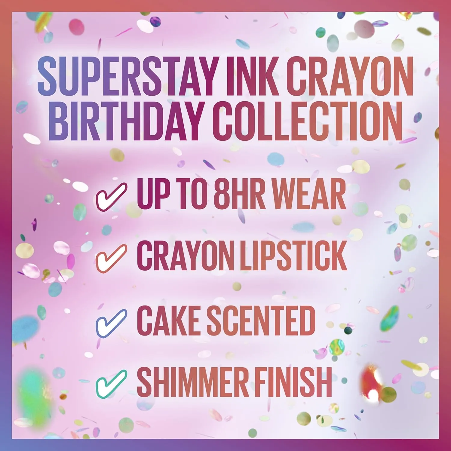 MAYBELLINE New York Super Stay Ink Crayon Matte Longwear Lipstick Makeup, Long Lasting Matte Lipstick with Built-In Sharpener, Limited Edition Birthday Collection, Throw a Party, 0.04 oz