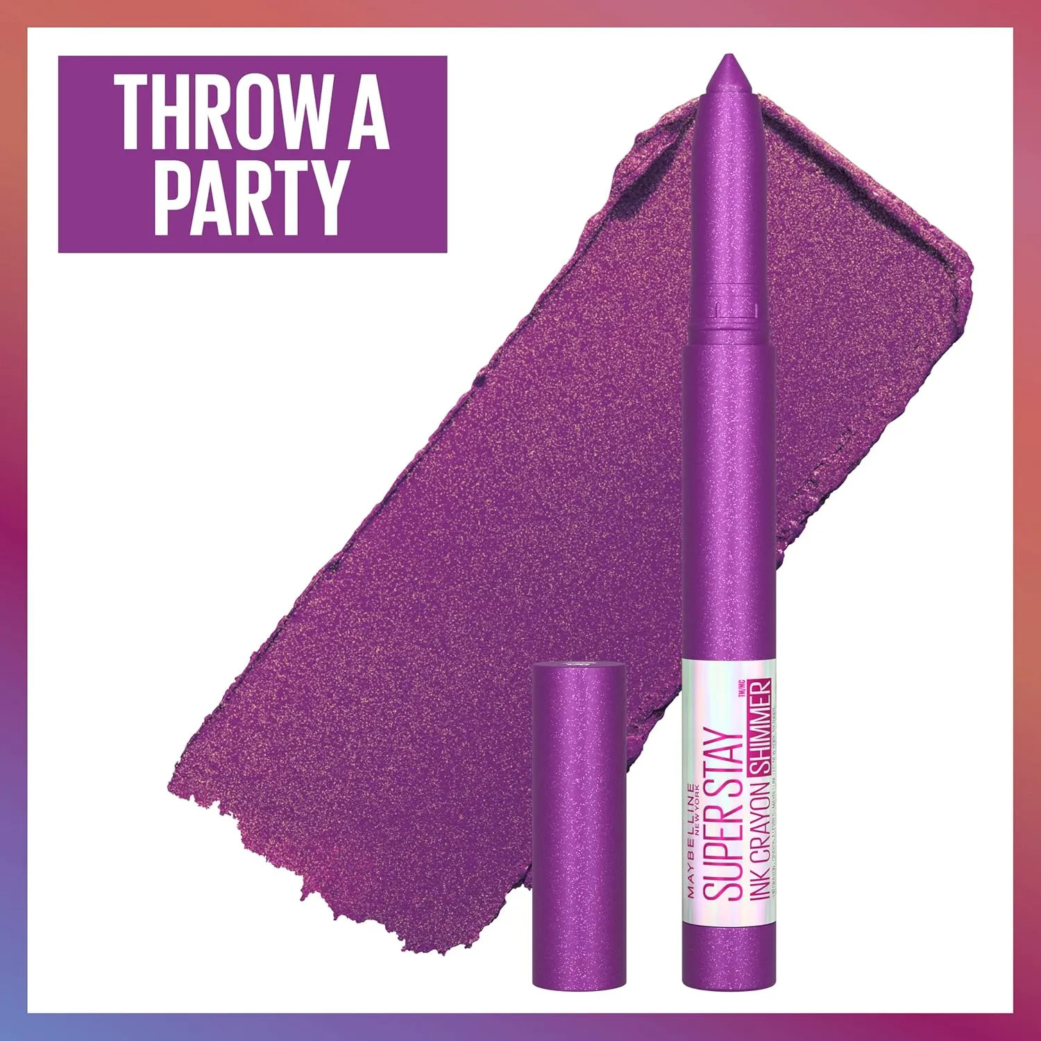 MAYBELLINE New York Super Stay Ink Crayon Matte Longwear Lipstick Makeup, Long Lasting Matte Lipstick with Built-In Sharpener, Limited Edition Birthday Collection, Throw a Party, 0.04 oz