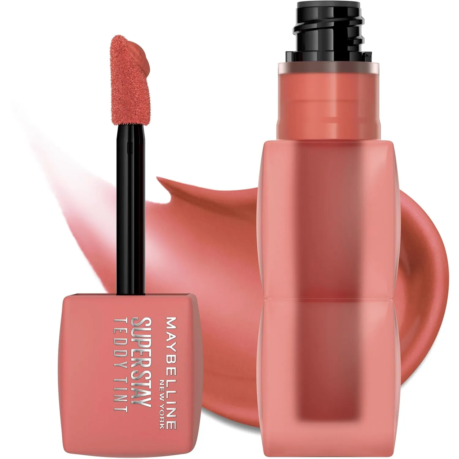 MAYBELLINE Super Stay Teddy Lip Tint, Long Lasting Matte Lipstick For Up To 12HR Wear, Skinnydip, 1 Count