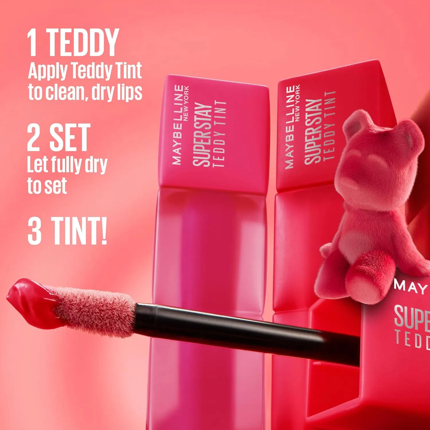 MAYBELLINE Super Stay Teddy Lip Tint, Long Lasting Matte Lipstick For Up To 12HR Wear, Skinnydip, 1 Count