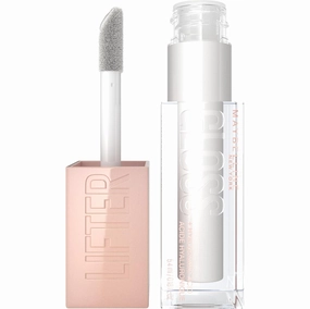 MAYBELLINE Lifter Gloss Bundle with Hyaluronic Acid, Ice Pink Neutral and Pearl Silver Pearl Clear, 0.18 Ounce Each