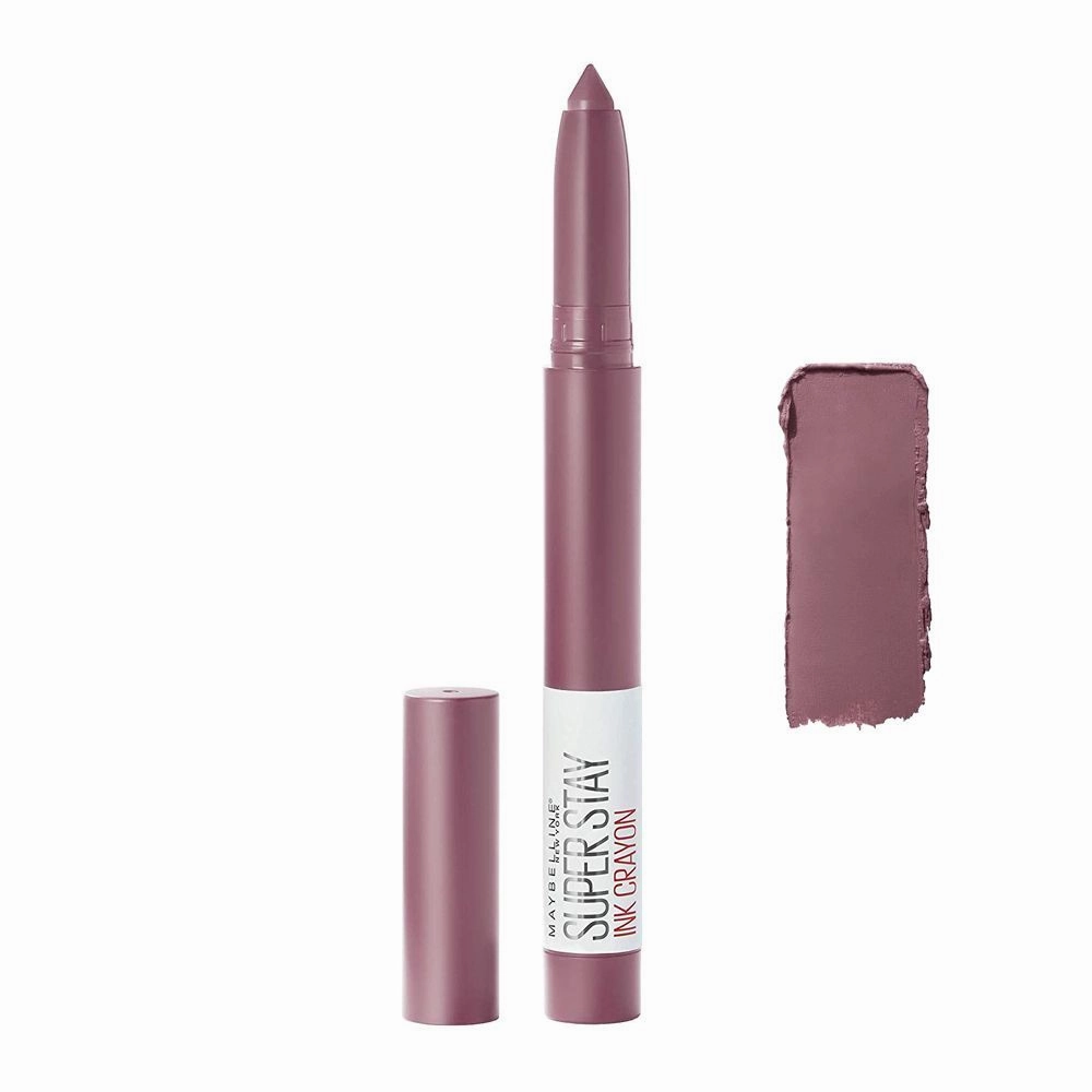 Maybelline New York Super Stay Ink Crayon Matte Longwear Lipstick, 8hrs long wear Matte Lipstick - 25 Stay Exceptional