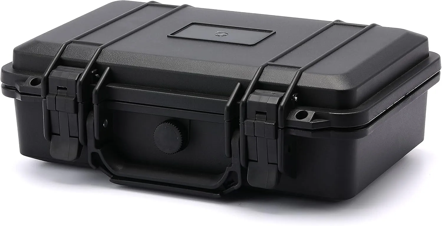 Mayouko Portable Tool Box with Shock- Proof Sponge, Water Proof Grade IP67, Waterproof Hard Case with Foam Insert, Shockproof Carrying Case, Explosion Proof Box, 11.6"L×8.3"W×3.9"H