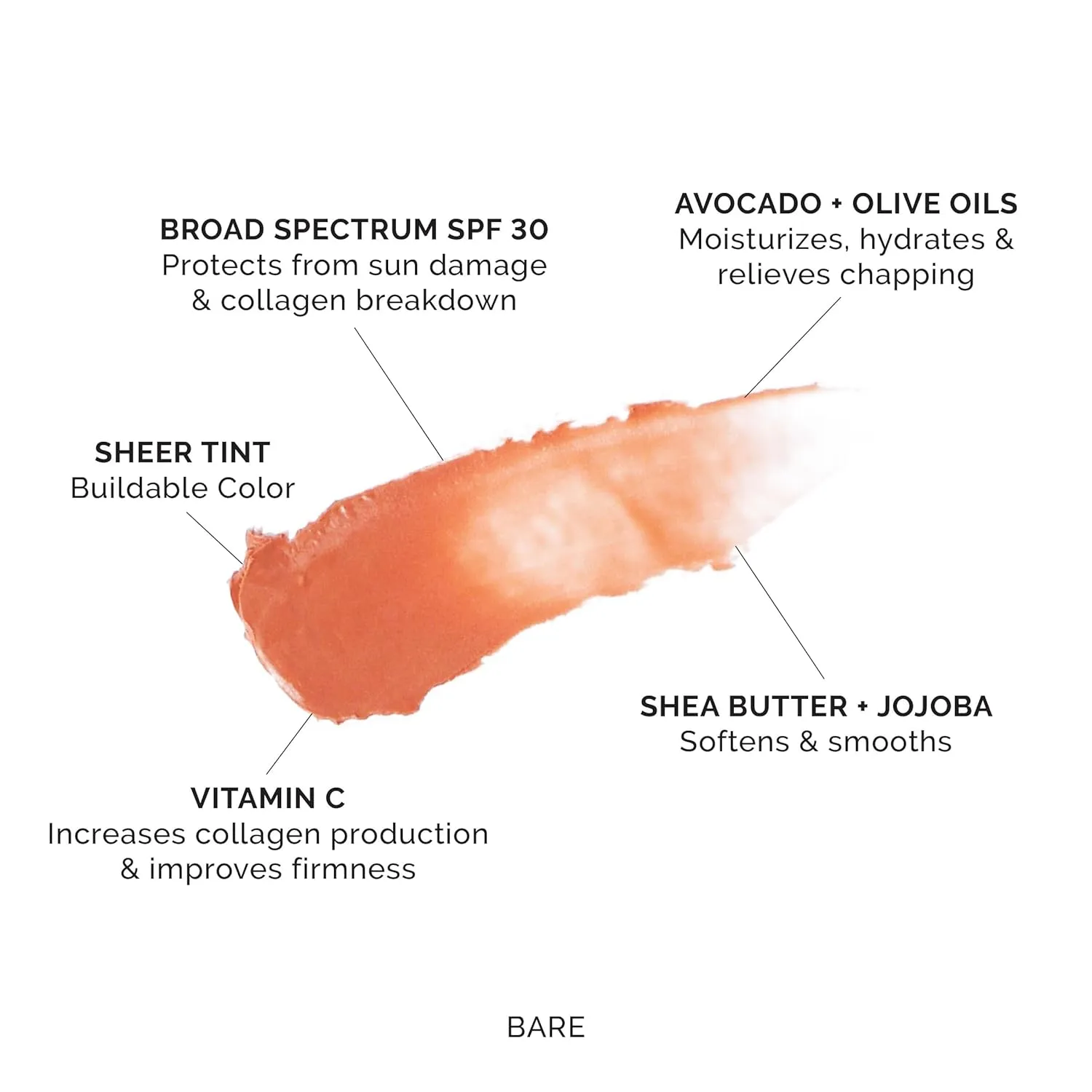 MDSolarSciences Tinted Lip Balm SPF 30, Sheer Hydrating Lip Sunscreen –Vegan, Gluten Free Lip with Naturally Moisturizing Shea Butter and Avocado Oil