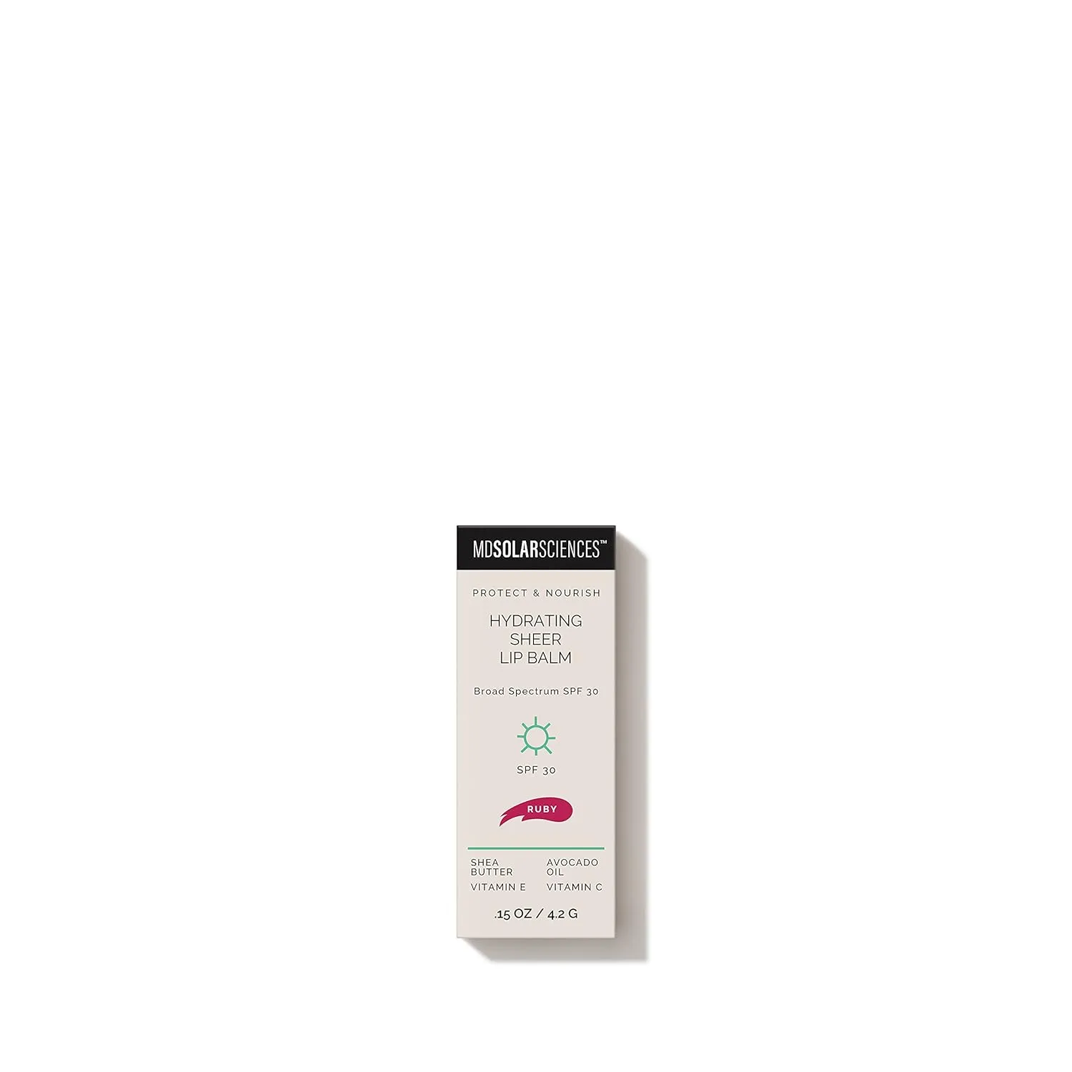 MDSolarSciences Tinted Lip Balm SPF 30, Sheer Hydrating Lip Sunscreen –Vegan, Gluten Free Lip with Naturally Moisturizing Shea Butter and Avocado Oil