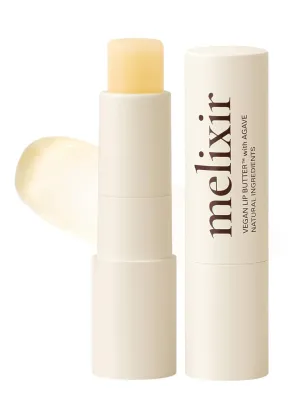 Melixir Vegan Lip Butter #01 Agave(Clear) ( 11 more colors), Bee Free, Petrolatum Free, Deep Nourishing Plant-Based Vegan Chapstick, Lip Balm for Dry, Cracked and Chapped Lips