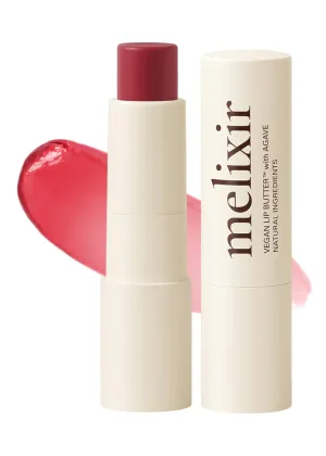 Melixir Vegan Lip Butter #10 Flutter(Tinted) ( 11 more colors), Bee Free, Petrolatum Free, Deep Nourishing Plant-Based Vegan Chapstick, Lip Balm for Dry, Cracked and Chapped Lips