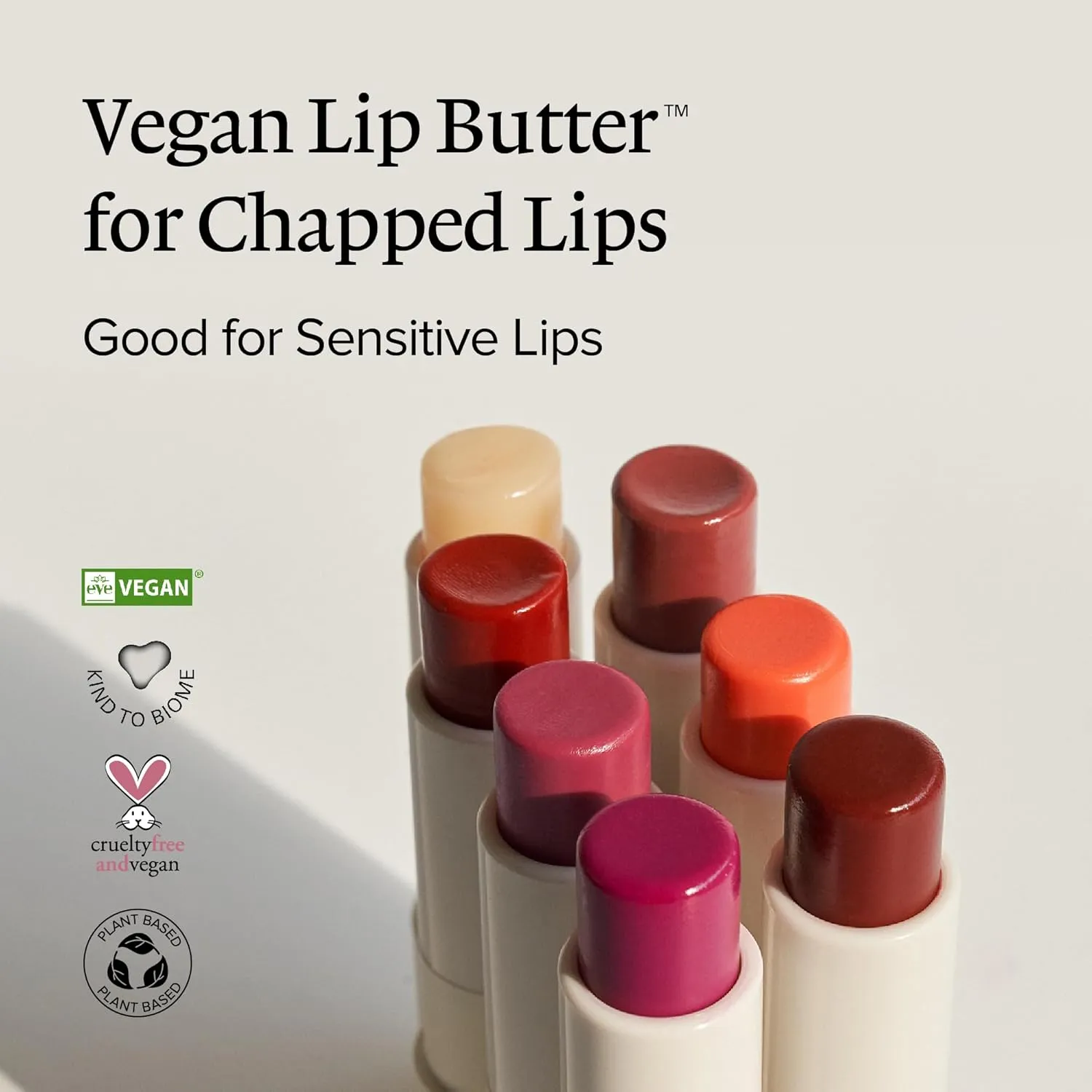 Melixir Vegan Lip Butter #12 Caramel(Tinted) ( 11 more colors), Bee Free, Petrolatum Free, Deep Nourishing Plant-Based Vegan Chapstick, Lip Balm for Dry, Cracked and Chapped Lips