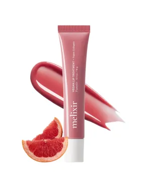 Melixir Vegan Lip Treatment, Sheer Tinted Lip Balm for Instant Hydration & Shine, Moisturizing Lip Gloss, Infused with Vegan Collagen & Jojoba Oil, Cruelty-Free, Korean Skincare-3 Pomelo(0.5oz)