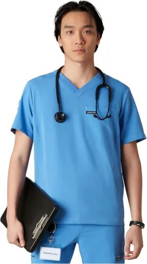 Members Only Manchester V-Neck Scrub Top with Pockets | Medical Scrubs for Men |Hospital Uniform | Comfortable Stretch Fabric