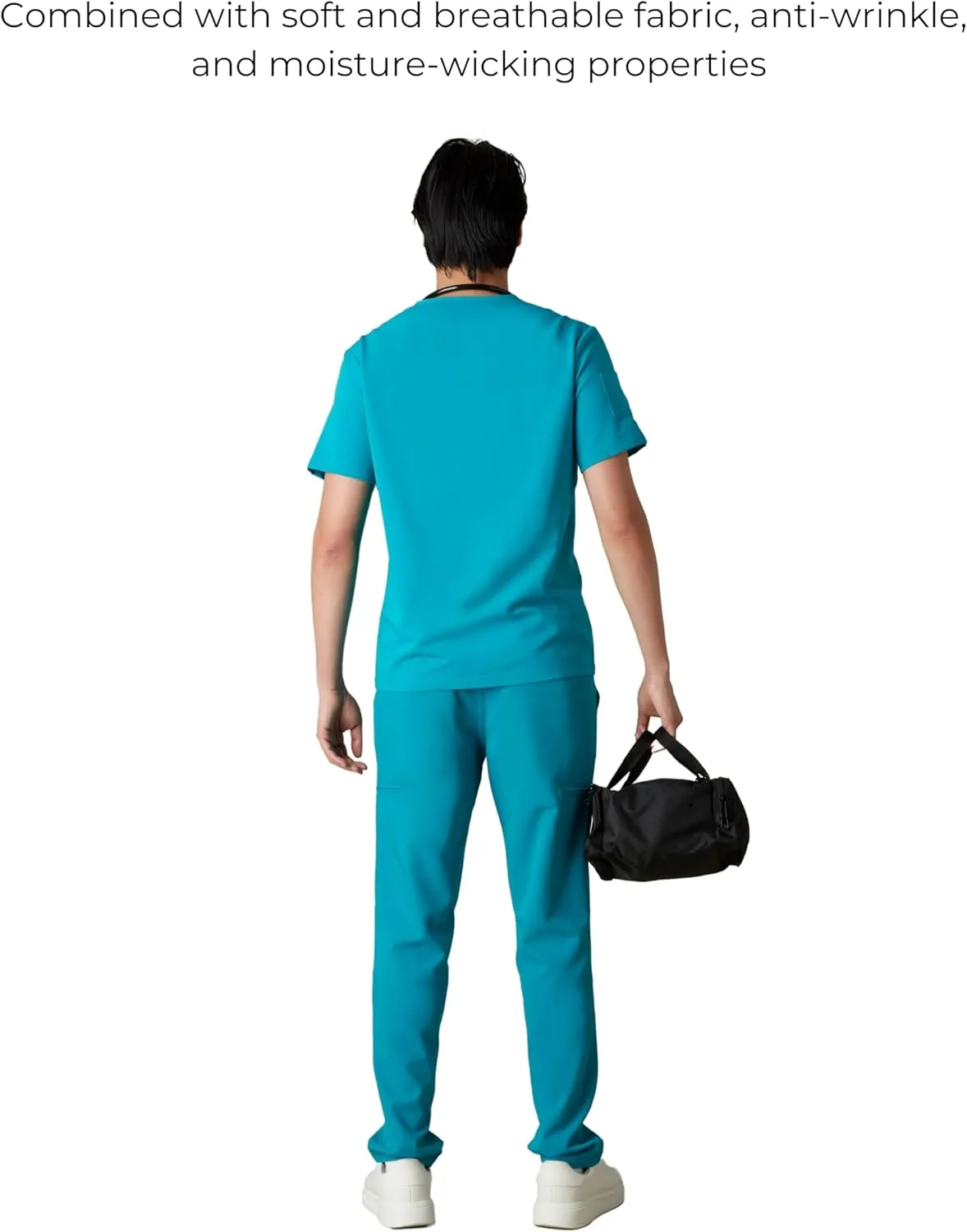 Members Only Manchester V-Neck Scrub Top with Pockets | Medical Scrubs for Men |Hospital Uniform | Comfortable Stretch Fabric