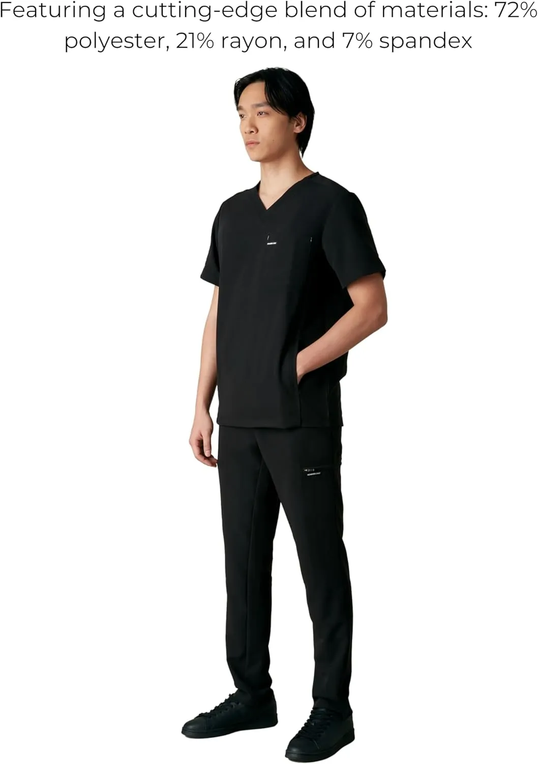 Members Only Manchester V-Neck Scrub Top with Pockets | Medical Scrubs for Men |Hospital Uniform | Comfortable Stretch Fabric