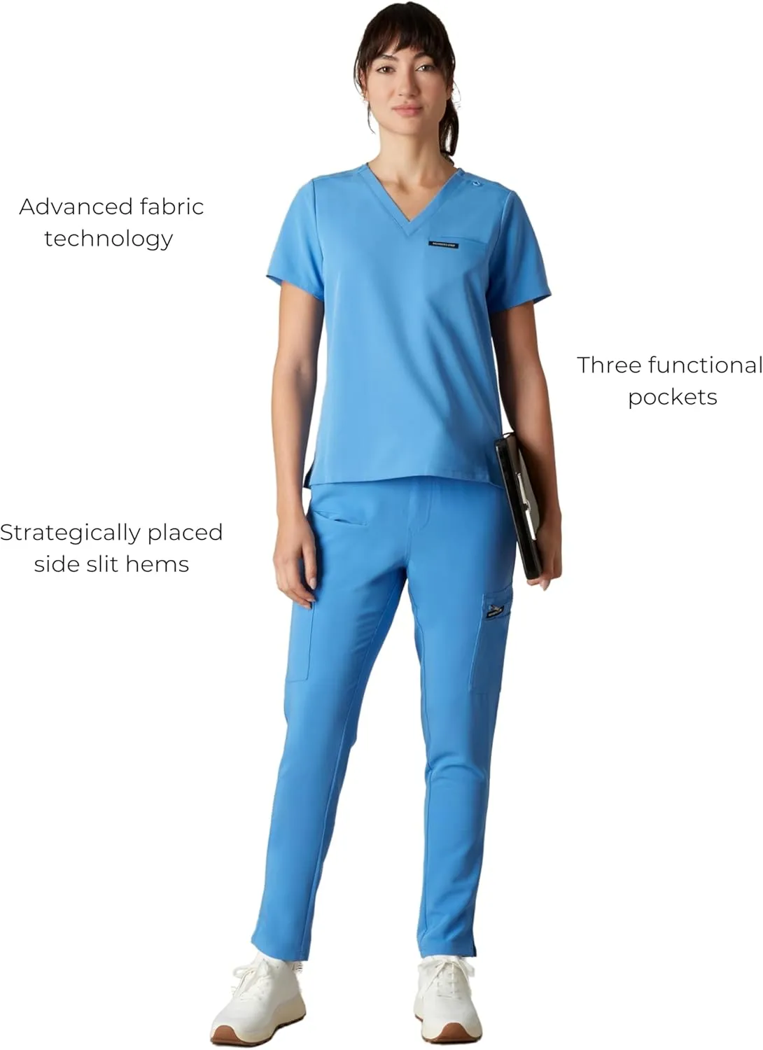 Members Only Women's Bari Scrub Top with 1 Pocket |Hospital Uniform|