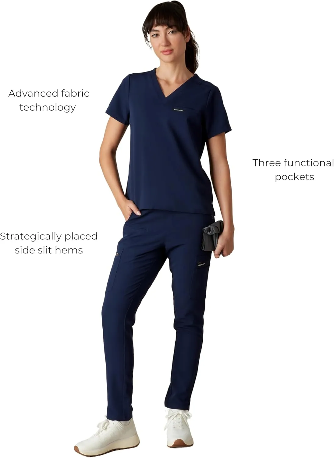 Members Only Women's Bari Scrub Top with 1 Pocket |Hospital Uniform|
