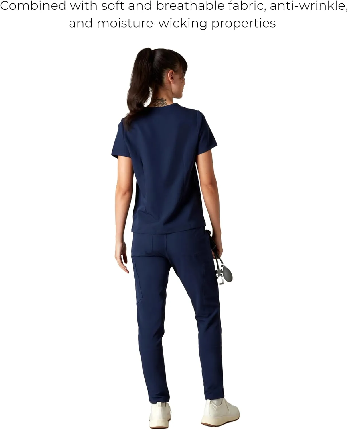 Members Only Women's Bari Scrub Top with 1 Pocket |Hospital Uniform|