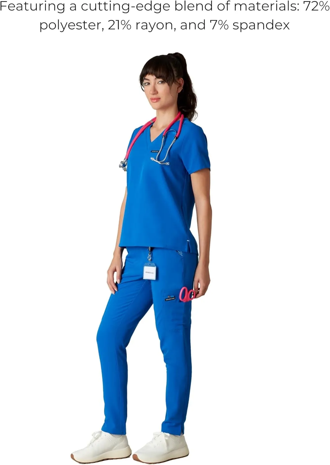 Members Only Women's Bari Scrub Top with 1 Pocket |Hospital Uniform|