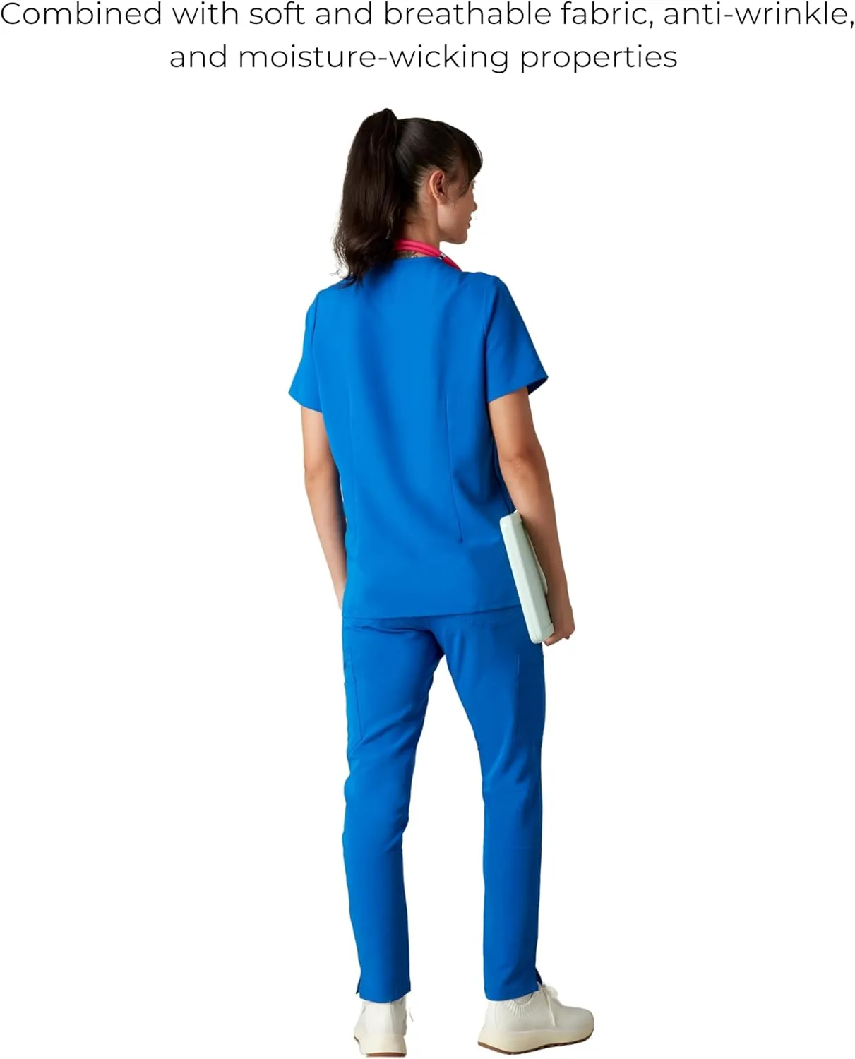Members Only Women's Palermo Scrub Top with 4 Pocket | Hospital Uniform|
