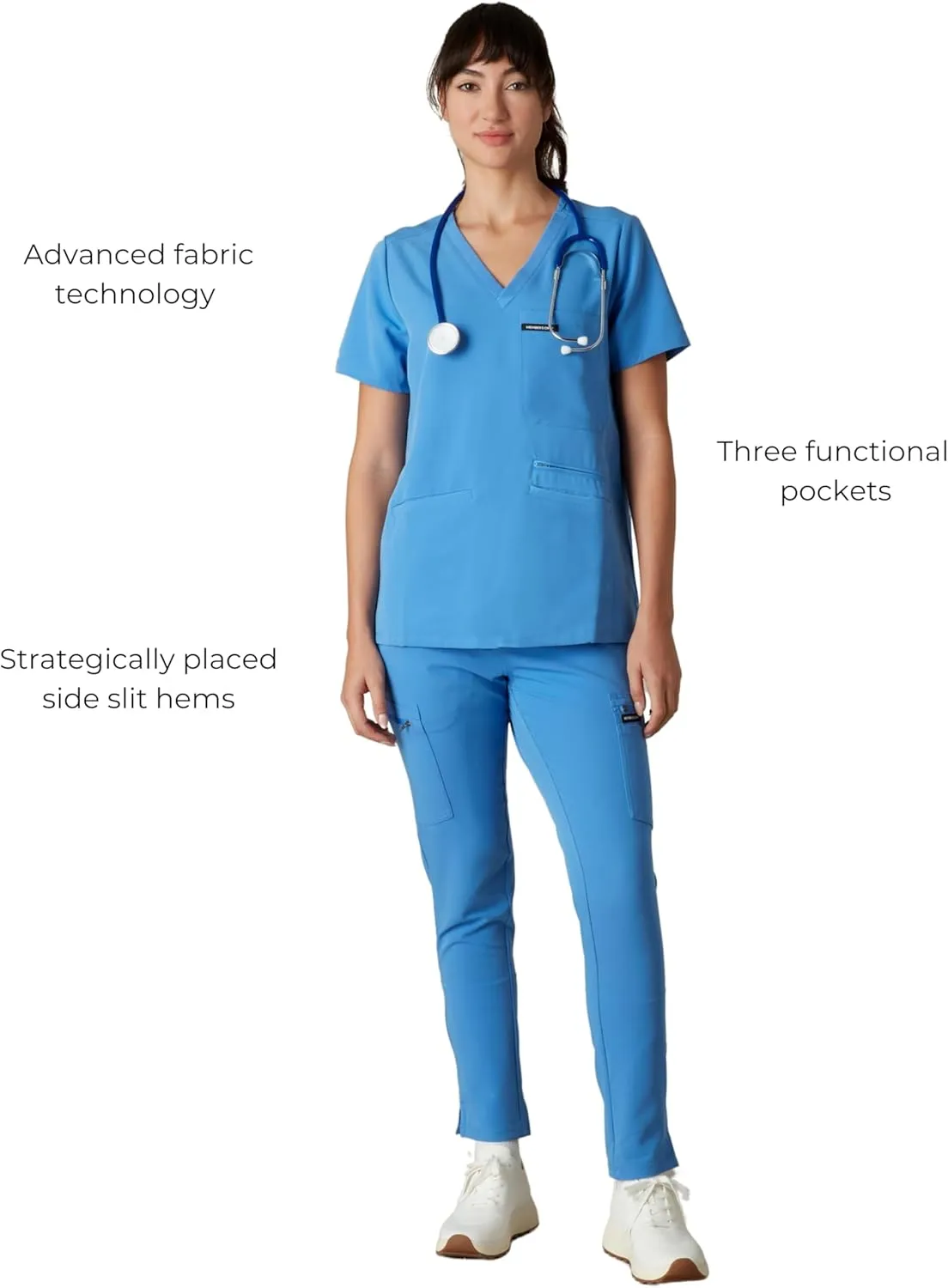 Members Only Women's Palermo Scrub Top with 4 Pocket | Hospital Uniform|