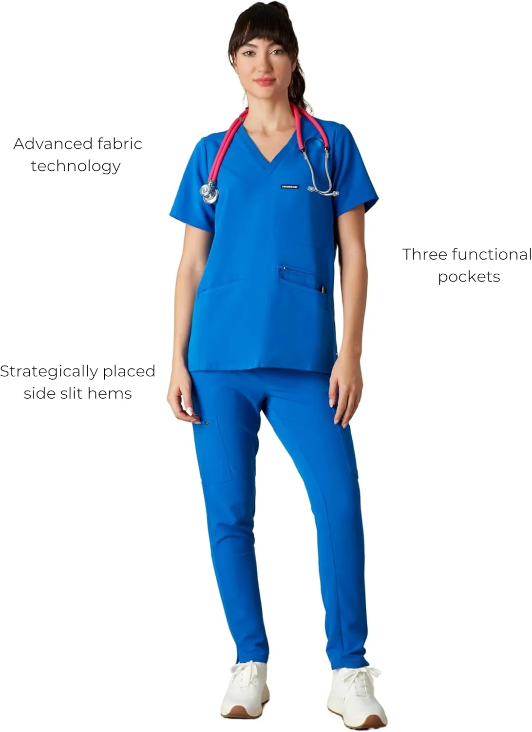 Members Only Women's Palermo Scrub Top with 4 Pocket | Hospital Uniform|