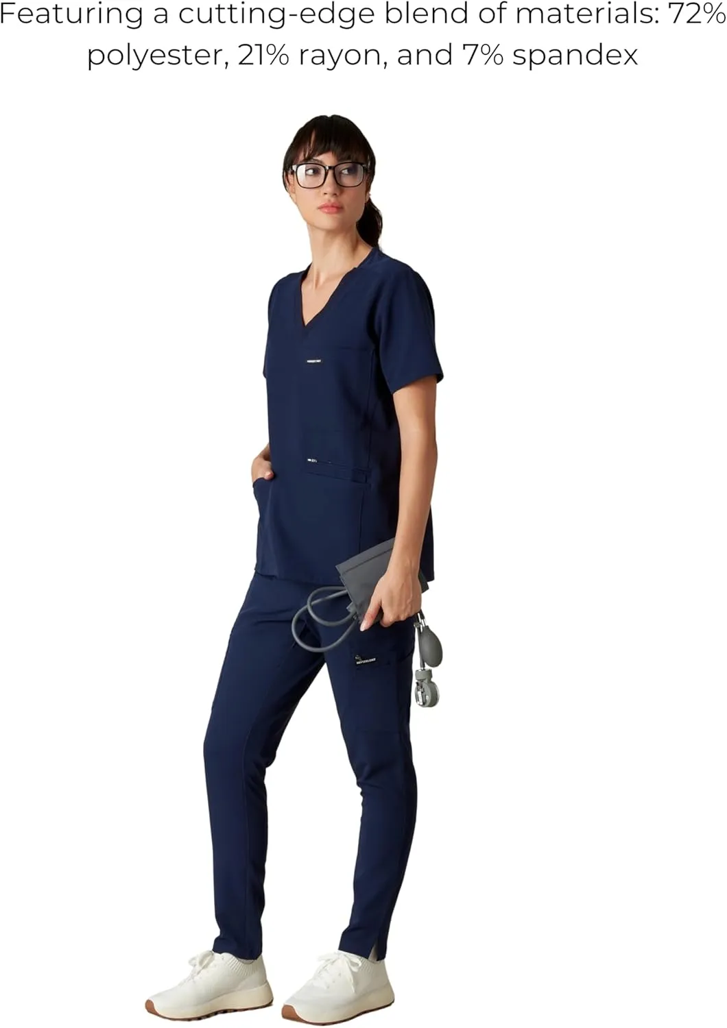 Members Only Women's Palermo Scrub Top with 4 Pocket | Hospital Uniform|