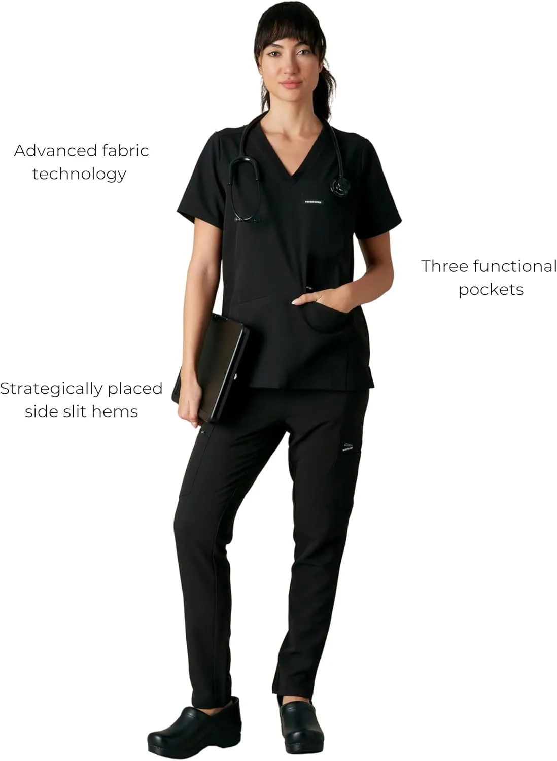 Members Only Women's Palermo Scrub Top with 4 Pocket | Hospital Uniform|