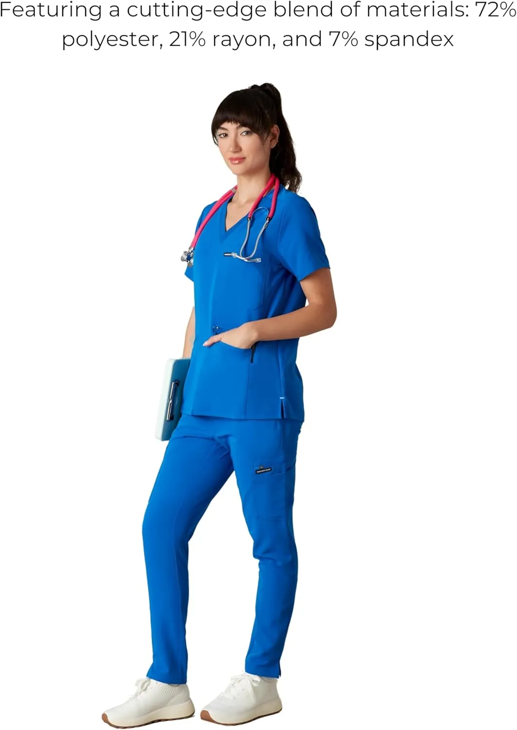 Members Only Women's Palermo Scrub Top with 4 Pocket | Hospital Uniform|