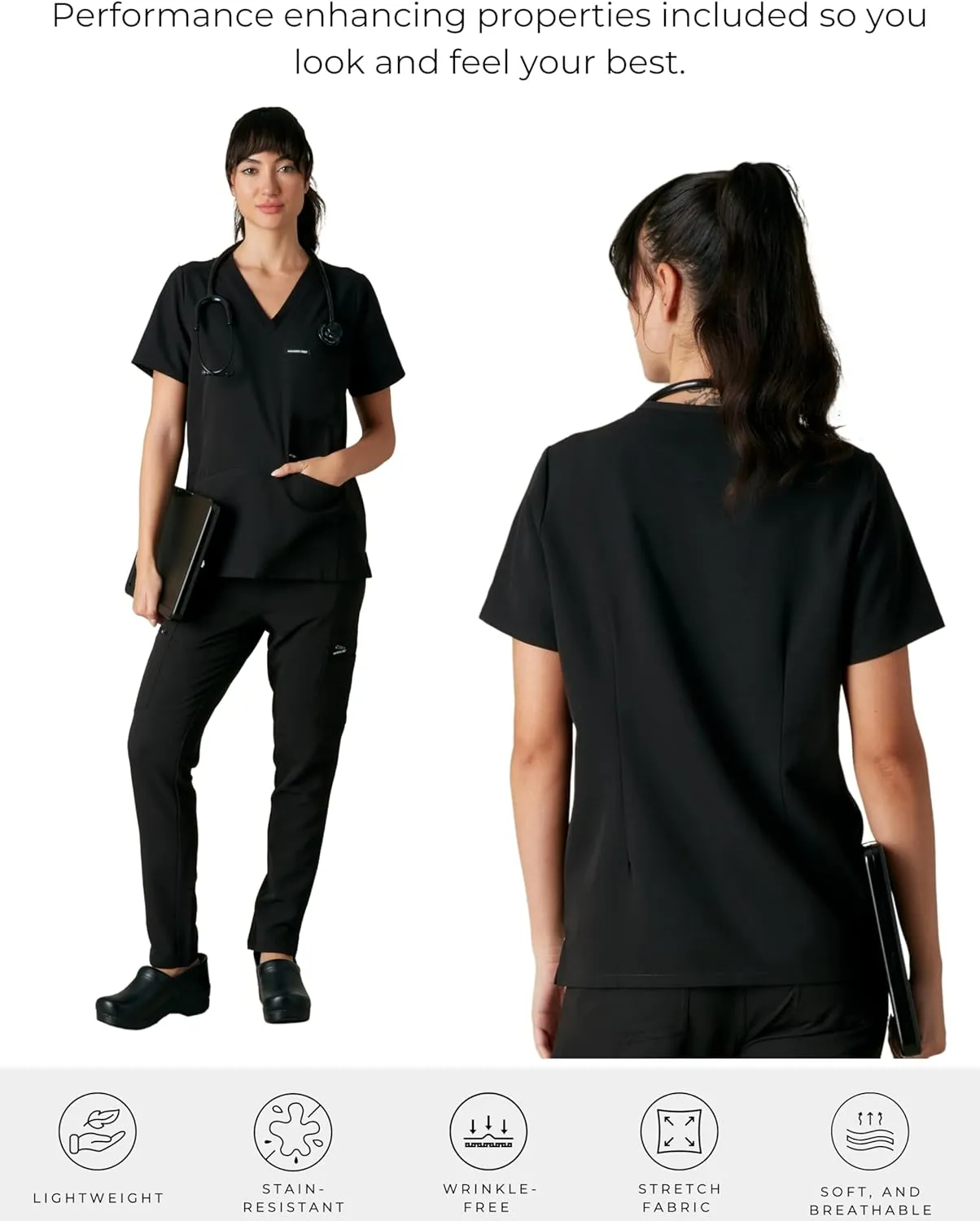 Members Only Women's Palermo Scrub Top with 4 Pocket | Hospital Uniform|