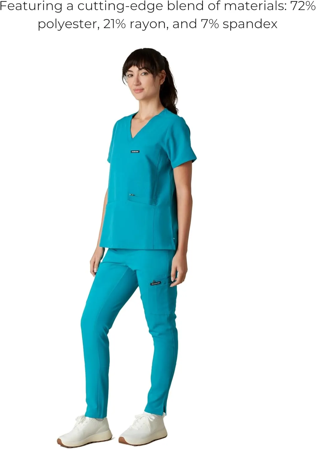 Members Only Women's Palermo Scrub Top with 4 Pocket | Hospital Uniform|