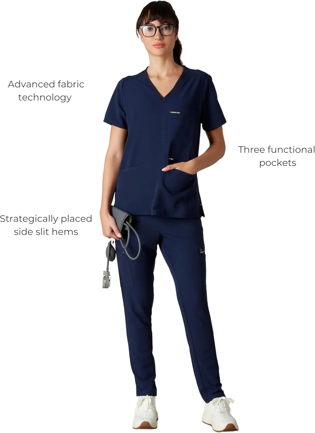 Members Only Women's Palermo Scrub Top with 4 Pocket | Hospital Uniform|