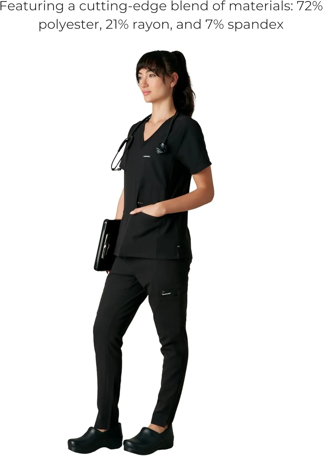 Members Only Women's Palermo Scrub Top with 4 Pocket | Hospital Uniform|