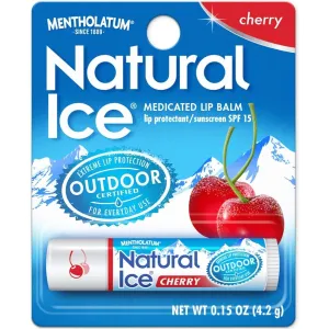 Mentholatum Natural Ice Lip Balm Cherry SPF 15 1 Each (Pack of 8)