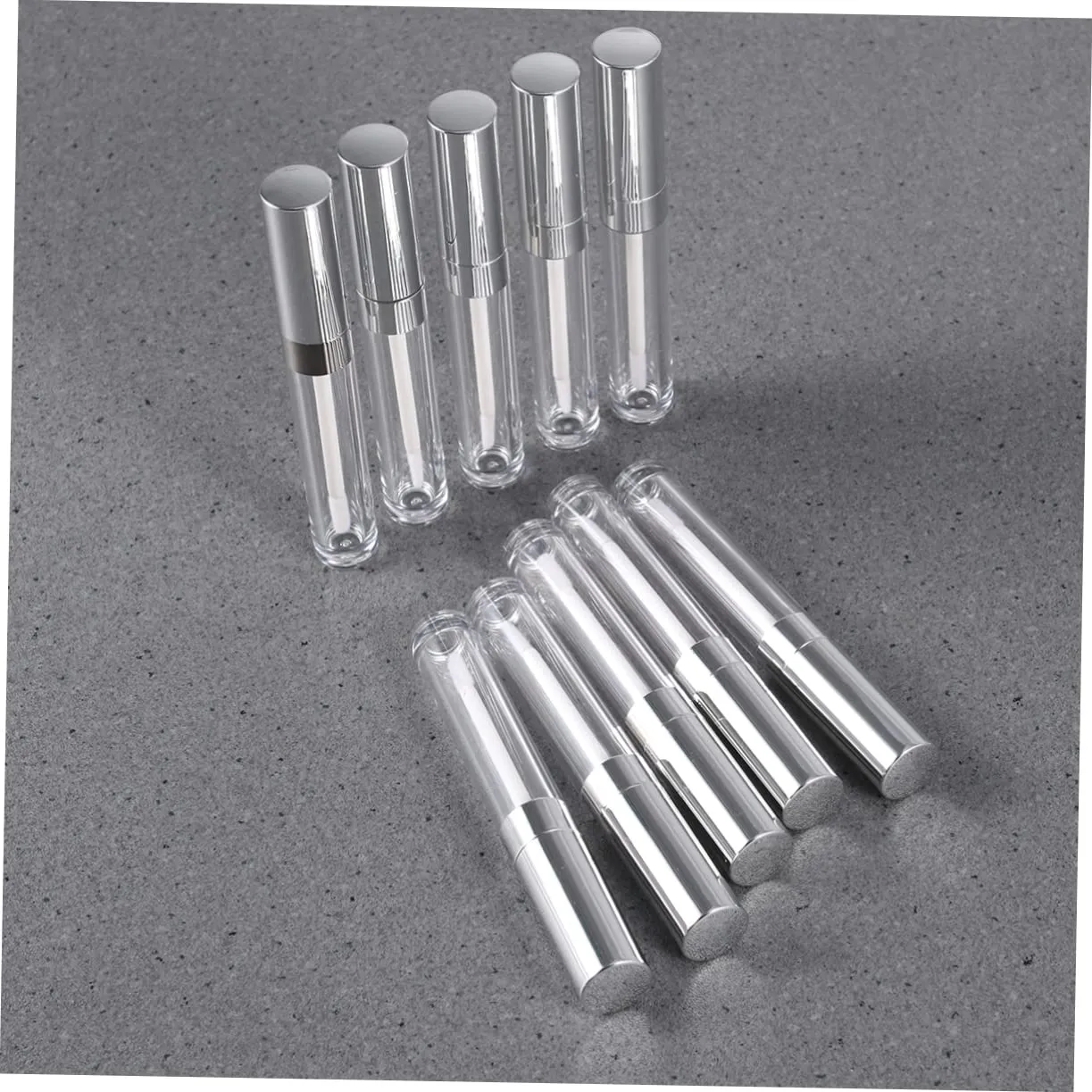 MERRYHAPY 10pcs Mini Lipsticks Lipstick Container Tube Crown for Girls Diy Makeup Organizer Lip Gloss Bottles Curly Ponytail Drawstring Empty Cosmetic Containers As Lip Gloss Tube