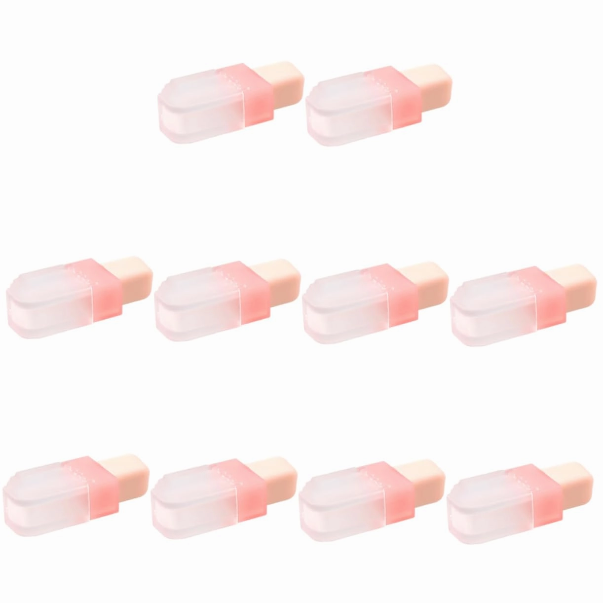 MERRYHAPY 10Pcs Mini Lip Gloss Tubes Travel Friendly Shaped Containers for Lip Oil Liquid Blush More Durable Material for Cosmetics Present Giving